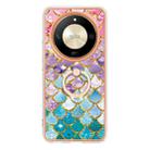 For Honor X9b Electroplating Pattern IMD TPU Shockproof Case with Rhinestone Ring Holder(Colorful Scales) - 2