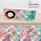 For Honor X9b Electroplating Pattern IMD TPU Shockproof Case with Rhinestone Ring Holder(Colorful Scales) - 3