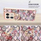 For Motorola Edge 50 Ultra Electroplating Pattern IMD TPU Shockproof Case with Rhinestone Ring Holder(Pink Scales) - 3