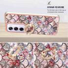 For OPPO Reno12 Pro Global Electroplating Pattern IMD TPU Shockproof Case with Rhinestone Ring Holder(Pink Scales) - 3