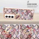 For OPPO Reno12 Global Electroplating Pattern IMD TPU Shockproof Case with Rhinestone Ring Holder(Pink Scales) - 3