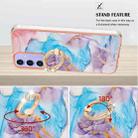 For Samsung Galaxy A16 5G Electroplating Pattern IMD TPU Shockproof Case with Rhinestone Ring Holder(Milky Way Blue Marble) - 3
