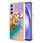 For Samsung Galaxy A16 5G Electroplating Pattern IMD TPU Shockproof Case with Rhinestone Ring Holder(Dream Chasing Butterfly) - 1
