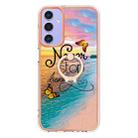 For Samsung Galaxy A16 5G Electroplating Pattern IMD TPU Shockproof Case with Rhinestone Ring Holder(Dream Chasing Butterfly) - 2
