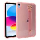 For iPad 2025 / 2022 Wristband Holder PC Hybrid TPU Soft Tablet Case(Pink) - 1