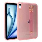 For iPad Air 11 2024 / Air 11 2025 Wristband Holder PC Hybrid TPU Soft Tablet Case(Pink) - 1