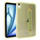 For iPad Air 13 2024 / Air 13 2025 Wristband Holder PC Hybrid TPU Soft Tablet Case(Yellow) - 1