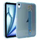 For iPad Air 13 2024 Wristband Holder PC Hybrid TPU Soft Tablet Case(Blue) - 1