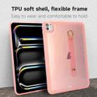 For iPad Pro 11 2022 / 2021 / 2020 Wristband Holder PC Hybrid TPU Soft Tablet Case(Pink) - 2
