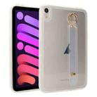 For iPad mini 6 / mini 2024 Wristband Holder PC Hybrid TPU Soft Tablet Case(Transparent) - 1