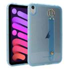 For iPad mini 6 / mini 2024 Wristband Holder PC Hybrid TPU Soft Tablet Case(Blue) - 1