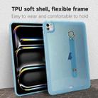 For iPad mini 6 / mini 2024 Wristband Holder PC Hybrid TPU Soft Tablet Case(Blue) - 2