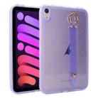 For iPad mini 6 / mini 2024 Wristband Holder PC Hybrid TPU Soft Tablet Case(Purple) - 1