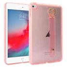 For iPad mini 5 / 4 Wristband Holder PC Hybrid TPU Soft Tablet Case(Pink) - 1