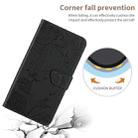 For Samsung Galaxy S25+ 5G Skin Feel Butterfly Embossed Flip Leather Phone Case(Black) - 2