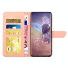 For Samsung Galaxy S25 Edge 5G Skin Feel Butterfly Embossed Flip Leather Phone Case(Pink) - 3