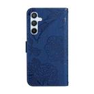 For Samsung Galaxy S25 FE 5G Skin Feel Butterfly Embossed Flip Leather Phone Case(Blue) - 3