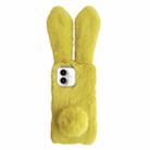 For iPhone 16 Plus Solid Color Plush Rabbit TPU Phone Case(Light Green) - 1