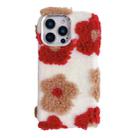 For iPhone 16 Pro Max Jacquard Plush TPU Phone Case(Red) - 1