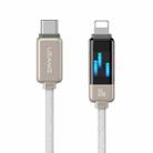 USAMS SJ743 30W USB-C / Type-C to 8 Pin Zinc Alloy Fast Data Cable, Length: 1.2m(Titanium) - 1