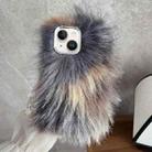 For iPhone 14 Plus Wool Long Plush TPU Phone Case(Brown) - 1