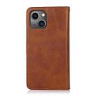 For iPhone 14 Plus Calf Texture 2 in 1 Detachable Magnetic Back Cover Leather Case(Brown) - 3