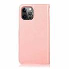 For iPhone 14 Pro Calf Texture 2 in 1 Detachable Magnetic Back Cover Leather Case(Rose Gold) - 3