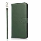 For iPhone 15 Calf Texture 2 in 1 Detachable Magnetic Back Cover Leather Case(Green) - 2