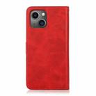 For iPhone 15 Plus Calf Texture 2 in 1 Detachable Magnetic Back Cover Leather Case(Red) - 3