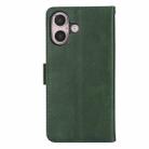 For iPhone 16 Calf Texture 2 in 1 Detachable Magnetic Back Cover Leather Case(Green) - 3