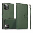 For iPhone 16 Pro Calf Texture 2 in 1 Detachable Magnetic Back Cover Leather Case(Green) - 1
