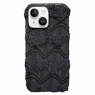 For iPhone 13 M-texture Plush TPU Phone Case(Black) - 1