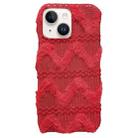 For iPhone 13 M-texture Plush TPU Phone Case(Red) - 1