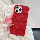 For iPhone 13 M-texture Plush TPU Phone Case(Red) - 2