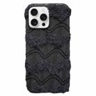 For iPhone 13 Pro M-texture Plush TPU Phone Case(Black) - 1