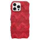 For iPhone 13 Pro M-texture Plush TPU Phone Case(Red) - 1