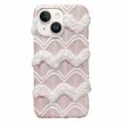 For iPhone 15 M-texture Plush TPU Phone Case(Pink) - 1