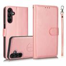For Samsung Galaxy A15 5G Calf Texture 2 in 1 Detachable Magnetic Back Cover Leather Case(Rose Gold) - 1