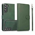 For Samsung Galaxy S22+ 5G Calf Texture 2 in 1 Detachable Magnetic Back Cover Leather Case(Green) - 1