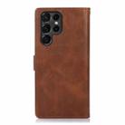 For Samsung Galaxy S22 Ultra 5G Calf Texture 2 in 1 Detachable Magnetic Back Cover Leather Case(Brown) - 3