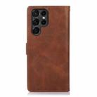 For Samsung Galaxy S23 Ultra 5G Calf Texture 2 in 1 Detachable Magnetic Back Cover Leather Case(Brown) - 3