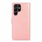 For Samsung Galaxy S23 Ultra 5G Calf Texture 2 in 1 Detachable Magnetic Back Cover Leather Case(Rose Gold) - 3
