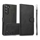 For Samsung Galaxy S23+ 5G Calf Texture 2 in 1 Detachable Magnetic Back Cover Leather Case(Black) - 1