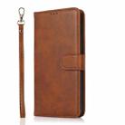 For Samsung Galaxy S23+ 5G Calf Texture 2 in 1 Detachable Magnetic Back Cover Leather Case(Brown) - 2