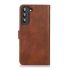 For Samsung Galaxy S23+ 5G Calf Texture 2 in 1 Detachable Magnetic Back Cover Leather Case(Brown) - 3
