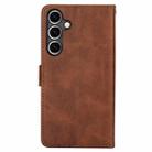 For Samsung Galaxy S24+ 5G Calf Texture 2 in 1 Detachable Magnetic Back Cover Leather Case(Brown) - 3