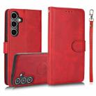 For Samsung Galaxy S24+ 5G Calf Texture 2 in 1 Detachable Magnetic Back Cover Leather Case(Red) - 1