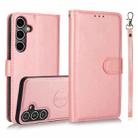 For Samsung Galaxy S24+ 5G Calf Texture 2 in 1 Detachable Magnetic Back Cover Leather Case(Rose Gold) - 1