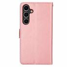 For Samsung Galaxy S24+ 5G Calf Texture 2 in 1 Detachable Magnetic Back Cover Leather Case(Rose Gold) - 3