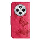 For Redmi 14C Butterfly Embossed Flip Leather Phone Case(Red) - 3